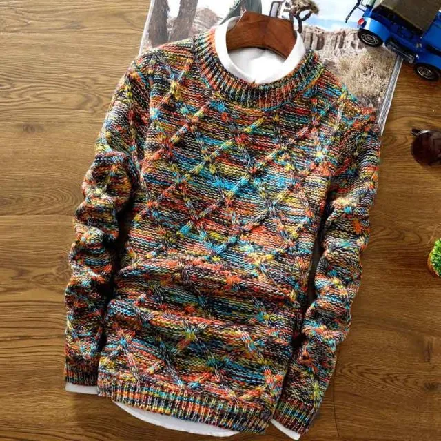 Men's Casual Slim Fit Long Sleeve Fashion Knitted Sweaters