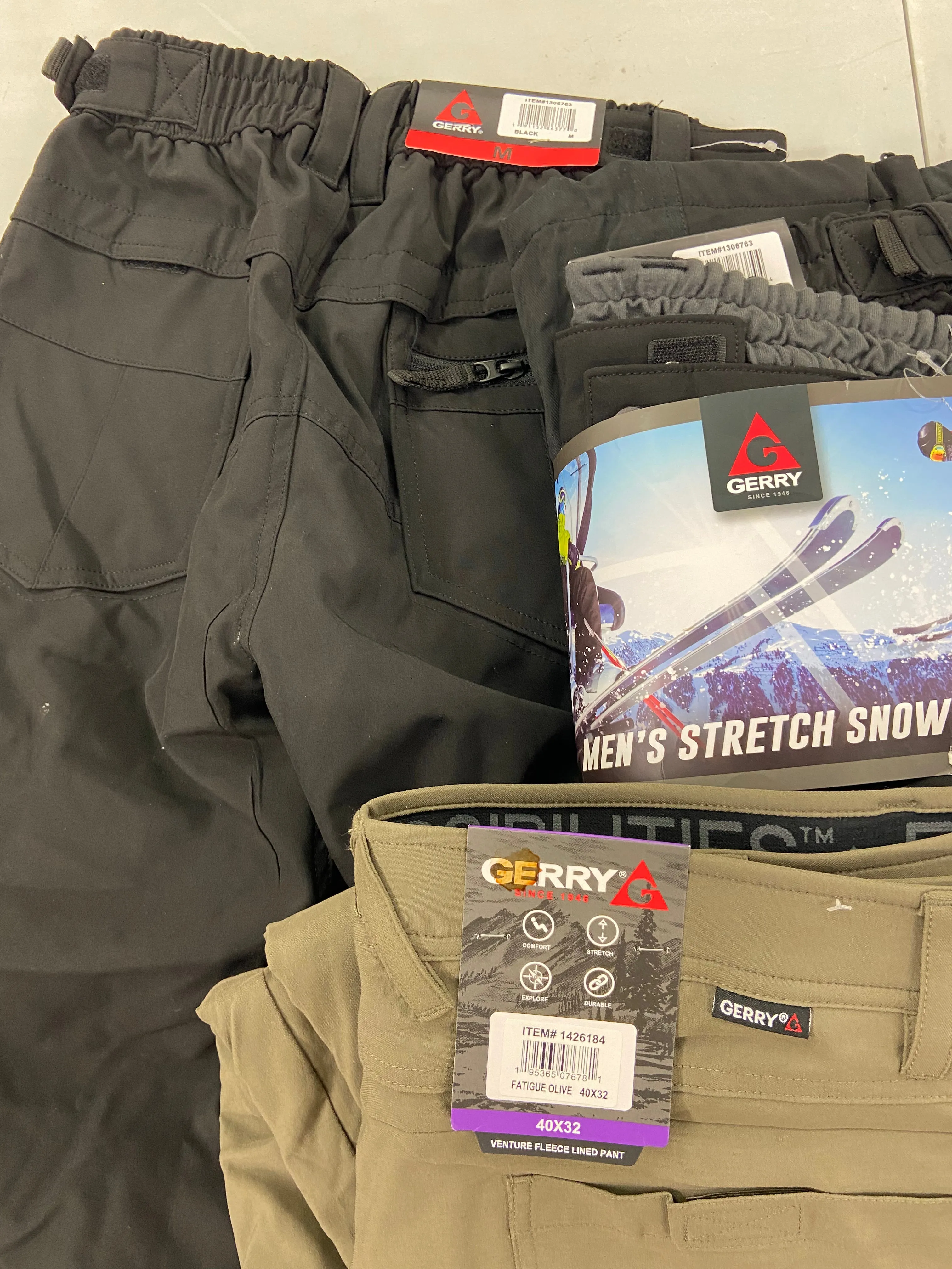 Men's Clothing Jacket & Pants, Wholesale Lot, TOMMY HILFIGER, WEATHERPROOF, GERRY, 5 items, Shelf Pulls, MSRP $430