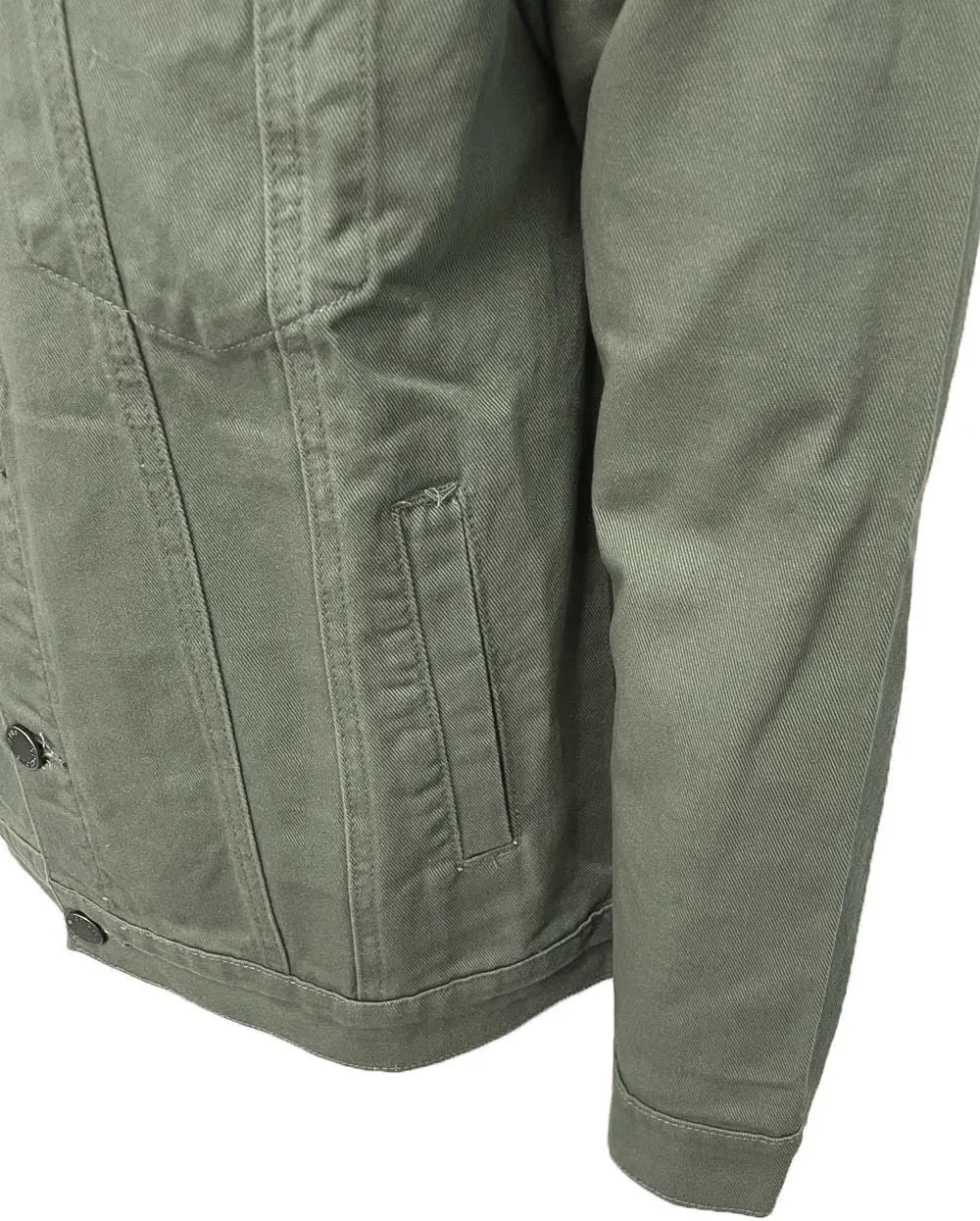 Men's Distressed Denim Jacket Ripped Jean Jacket