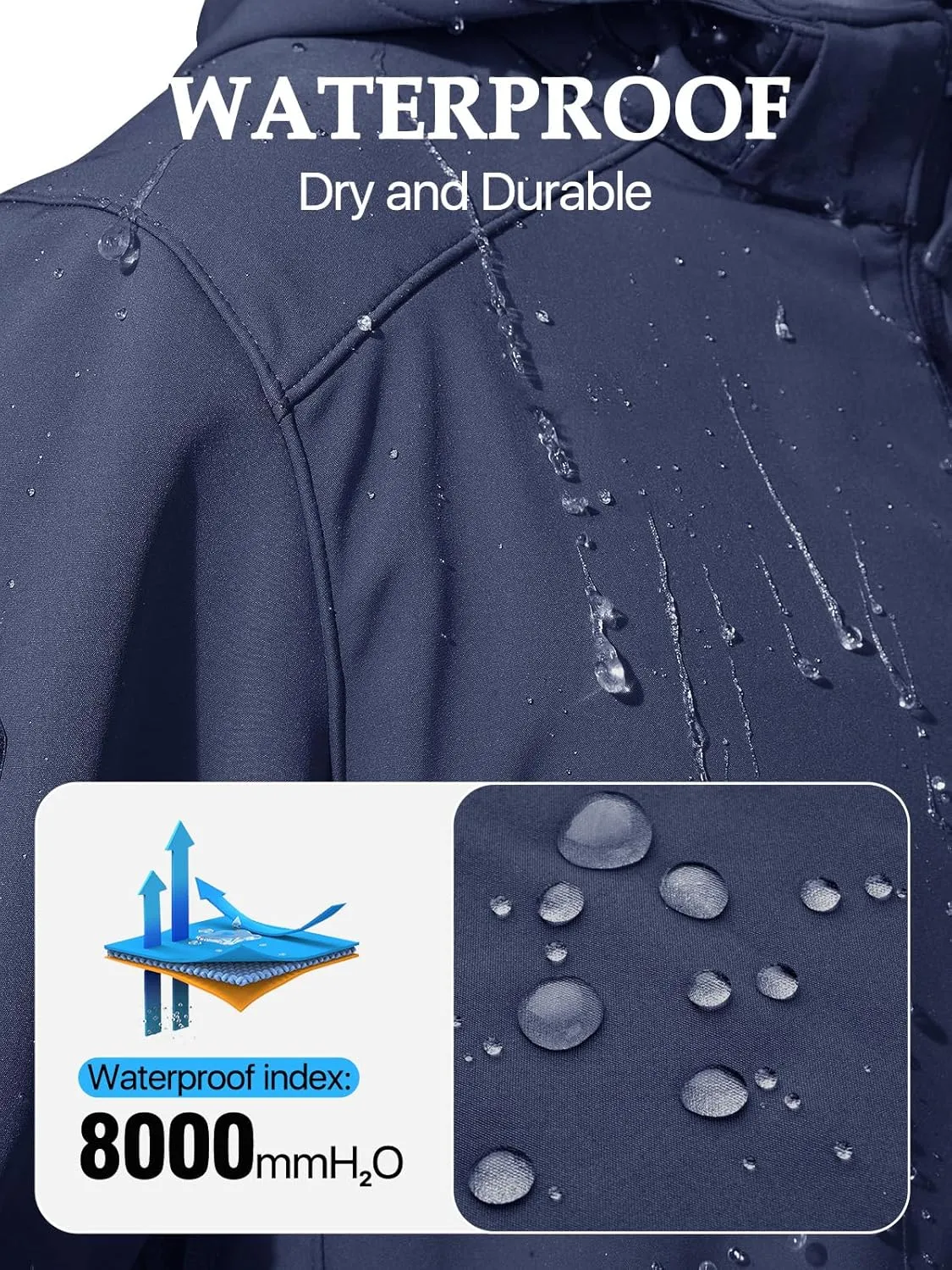 Mens Jacket Waterproof Hooded Coats Tactical Soft Shell Jackets for Men