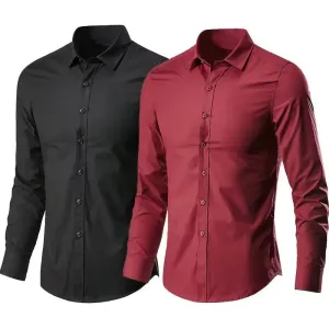 Men's Slim-Fit Long-Sleeve Shirt