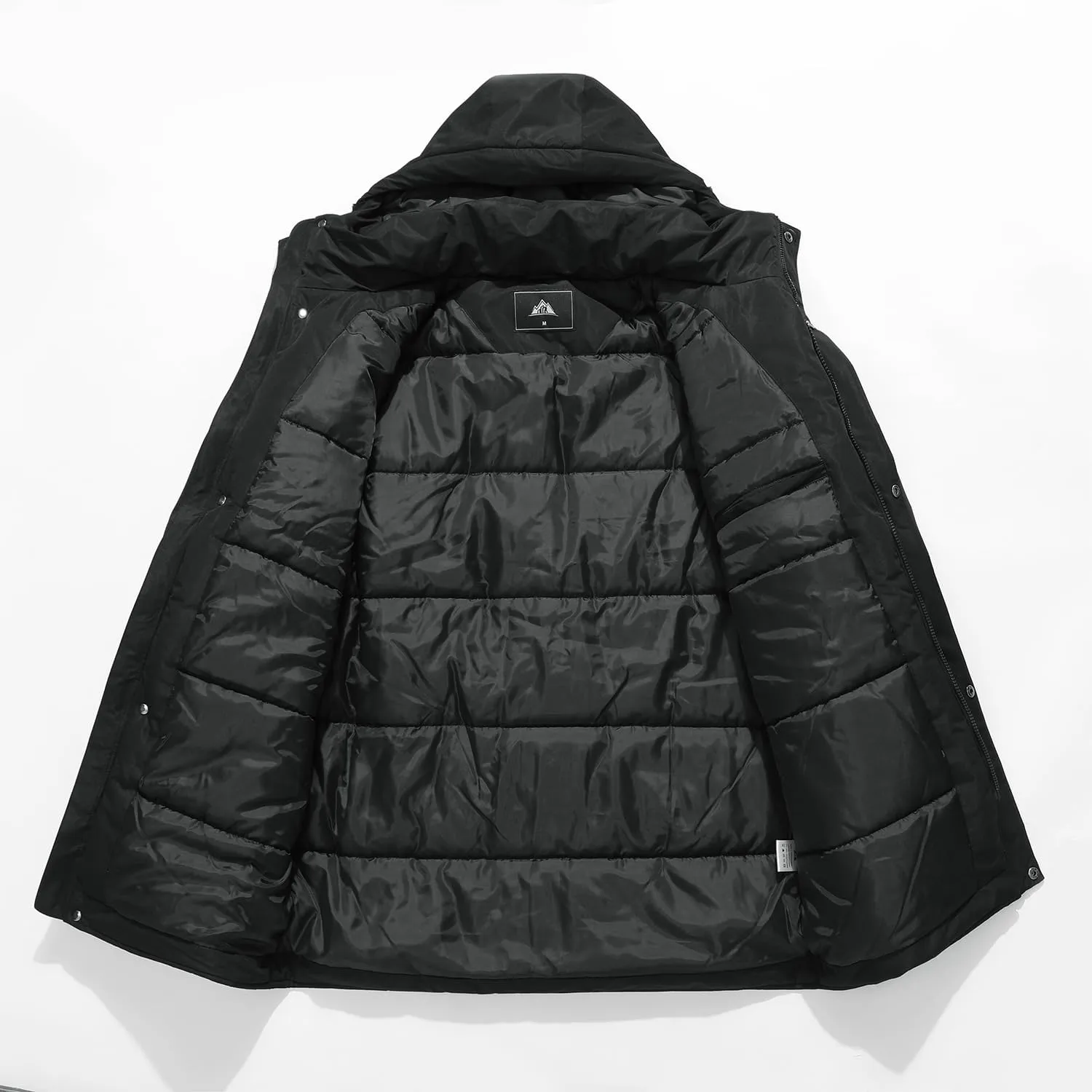 Men's Winter Coats Thicken Parkas Waterproof Windproof Detachable Hood Long Padded Puffer Jacket