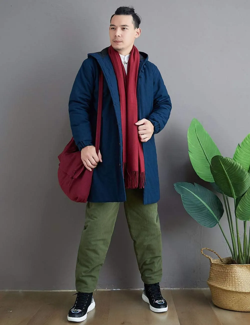 Men's Winter Jacket Coat Fashion Thick Warm Soft Cotton Padded Wadded Jacket Hooded Parkas