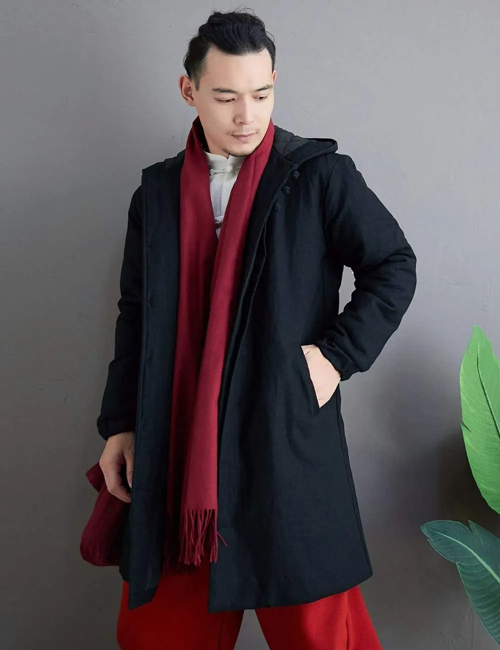 Men's Winter Jacket Coat Fashion Thick Warm Soft Cotton Padded Wadded Jacket Hooded Parkas