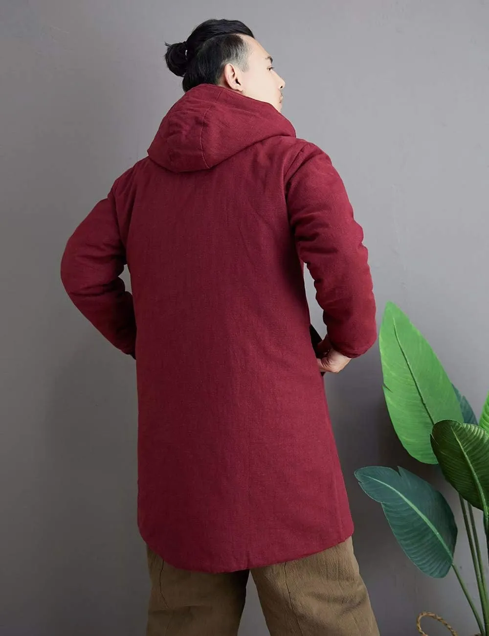 Men's Winter Jacket Coat Fashion Thick Warm Soft Cotton Padded Wadded Jacket Hooded Parkas