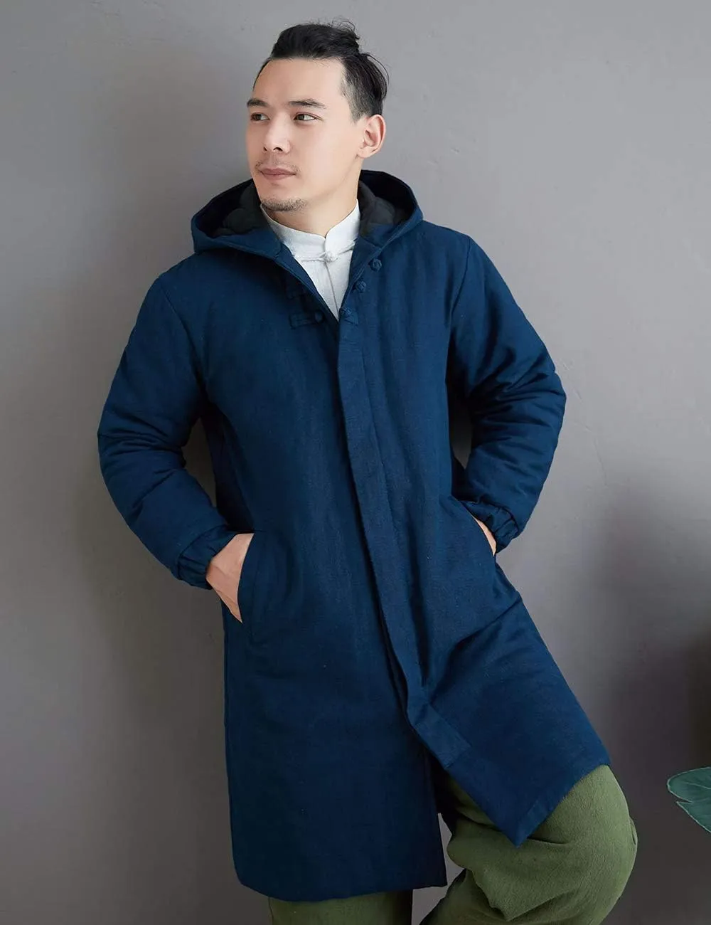 Men's Winter Jacket Coat Fashion Thick Warm Soft Cotton Padded Wadded Jacket Hooded Parkas