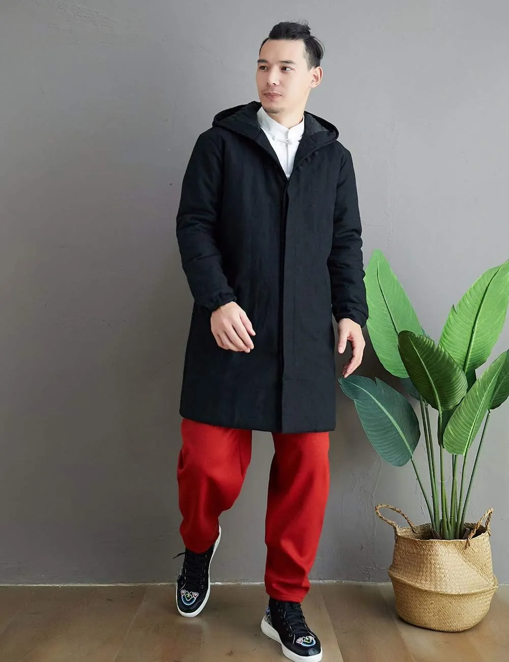 Men's Winter Jacket Coat Fashion Thick Warm Soft Cotton Padded Wadded Jacket Hooded Parkas