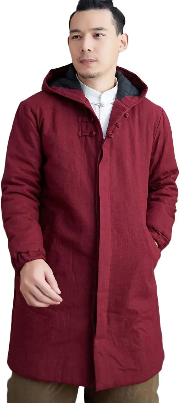 Men's Winter Jacket Coat Fashion Thick Warm Soft Cotton Padded Wadded Jacket Hooded Parkas