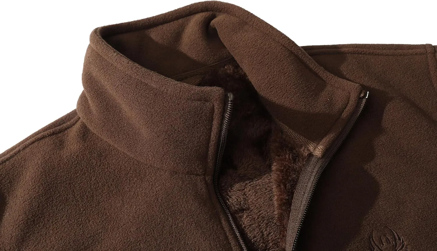 Men's Winter Outdoor Coat Full-Zip Heavy Fleece Jacket Warm Soft Fuzzy Winter Coat Sweatshirt with Pockets