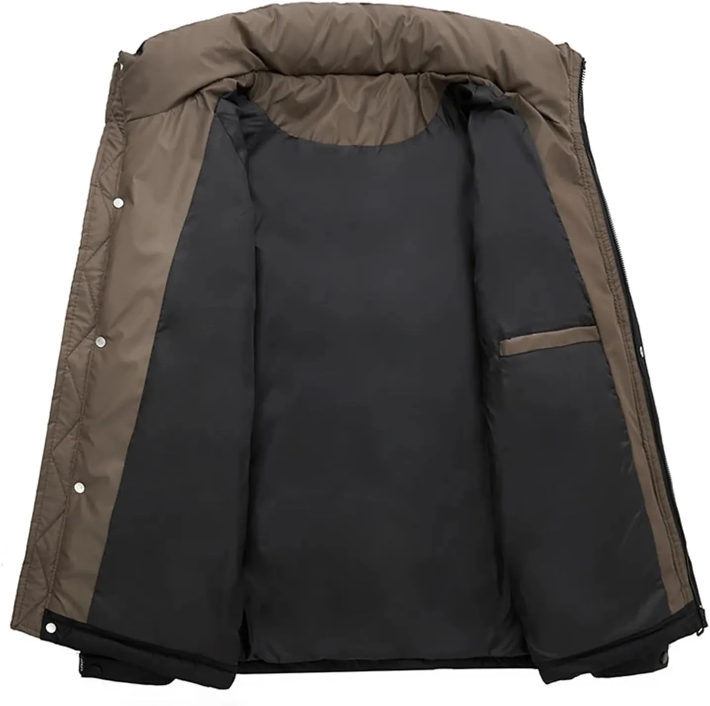 Men's Winter Short and Thick Trendy Men's Casual Warm Stand up Collar Coat Down Jacket