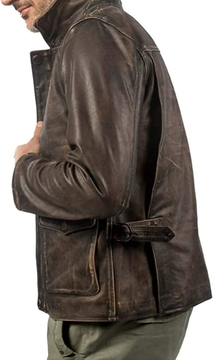 MHS Men's Raiders Harrison the Lost Ark jacket, Vintage Indiana Brown Leather Jacket, American Indi Jones Leather Coat
