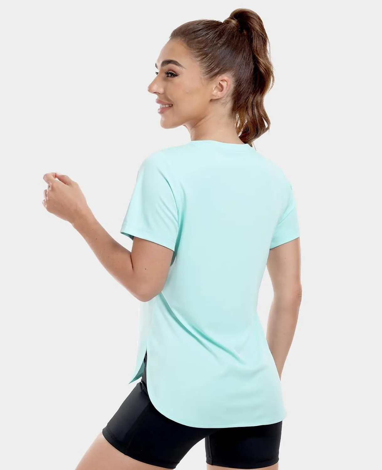 MIER Womens UPF 50  Sun Protection Workout Tops Short Sleeve UV SPF T-Shirts for Athletic Gym Exercise Yoga, Dry Fit