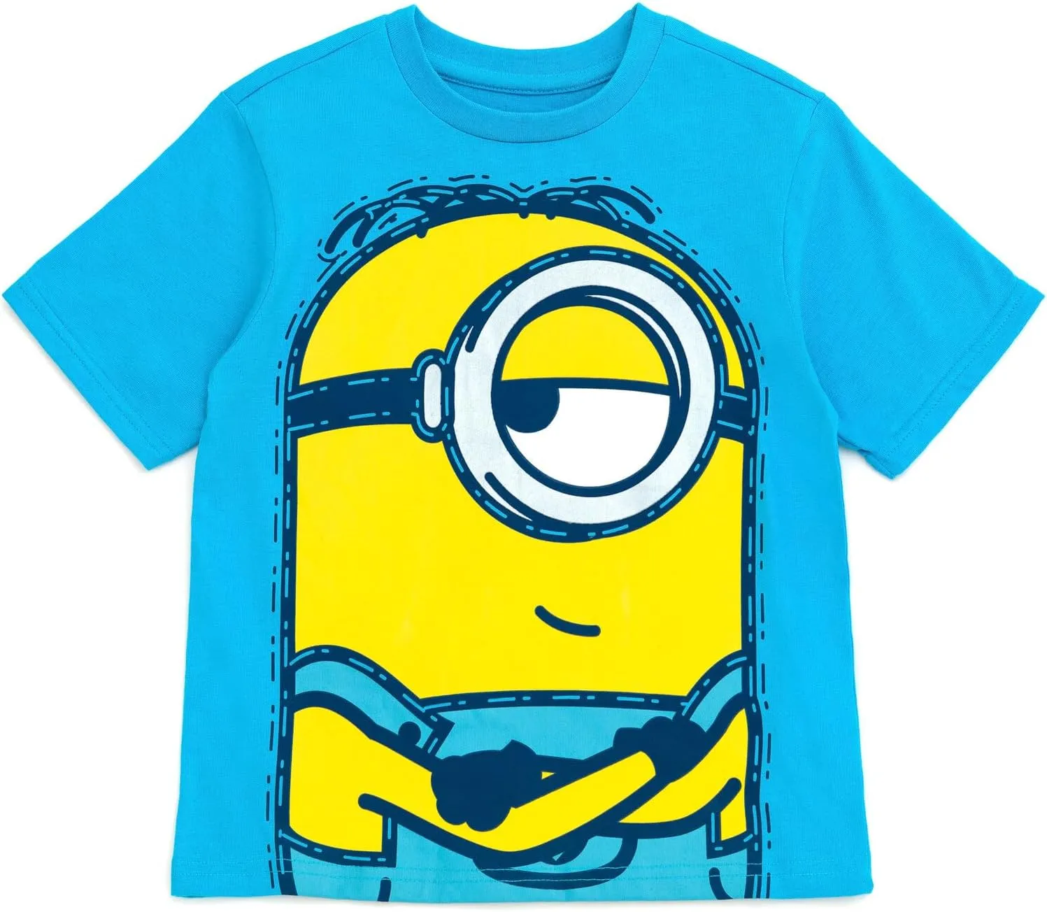 Minions T-Shirt and Mesh Shorts Outfit Set Toddler to Big Kid Sizes (2T - 10-12)