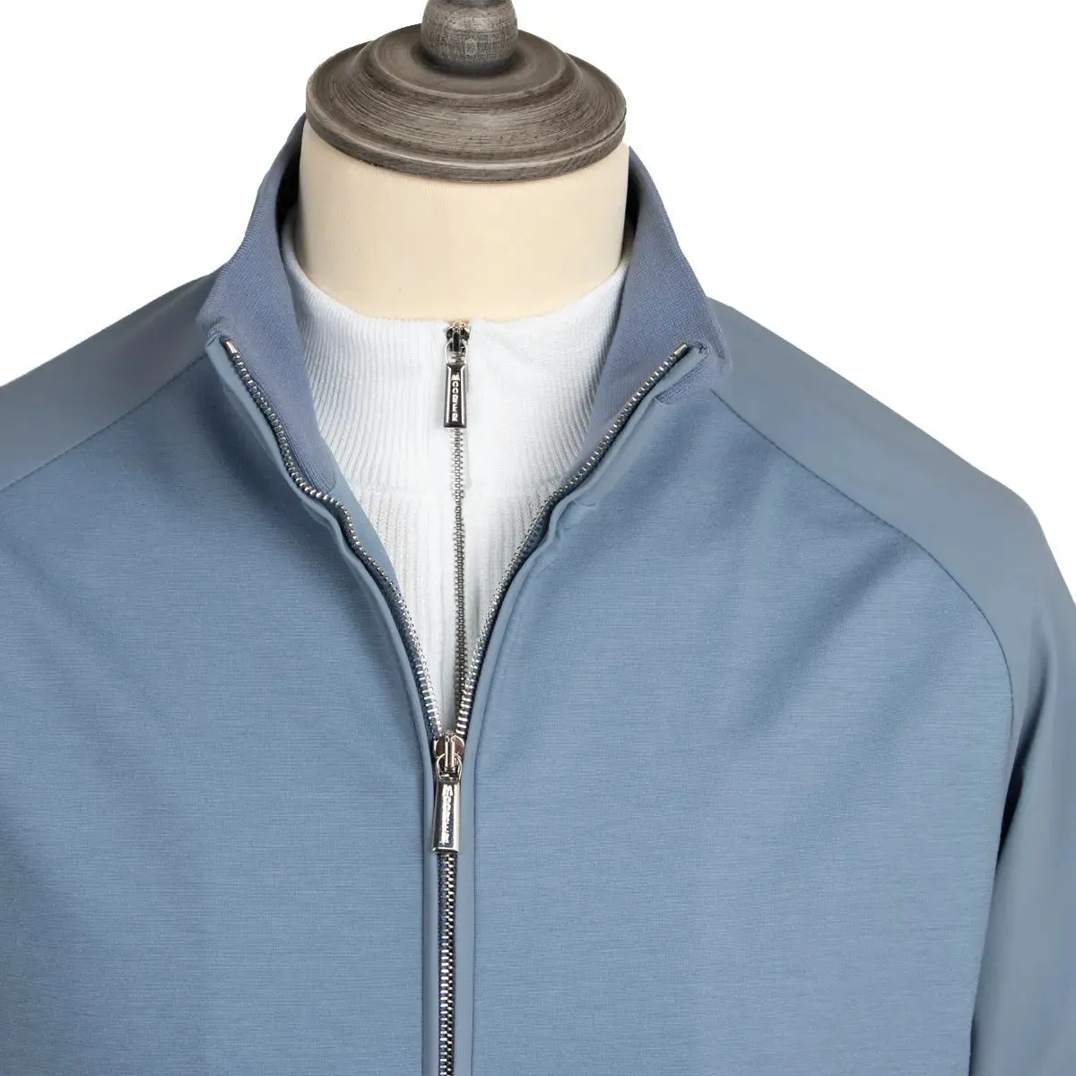 Moorer Blue Contrast 'Cuper' Technical Fleece