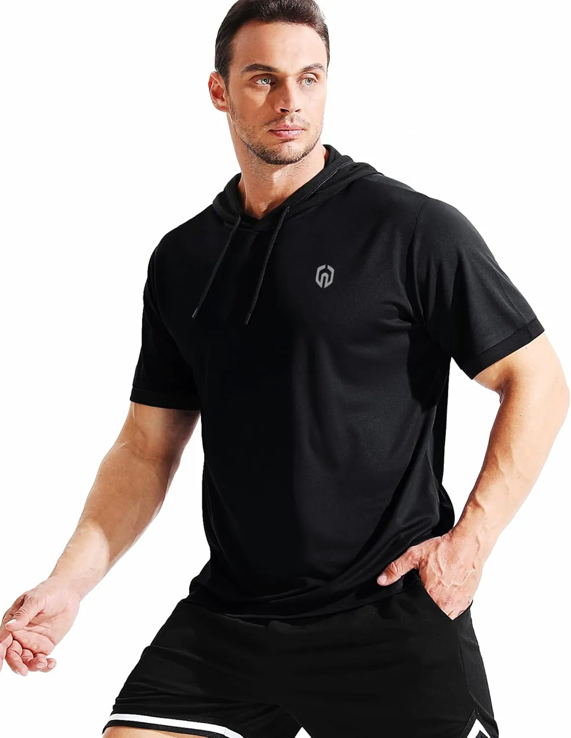 NELEUS Men's Dry Fit Performance Athletic Shirt with Hoods
