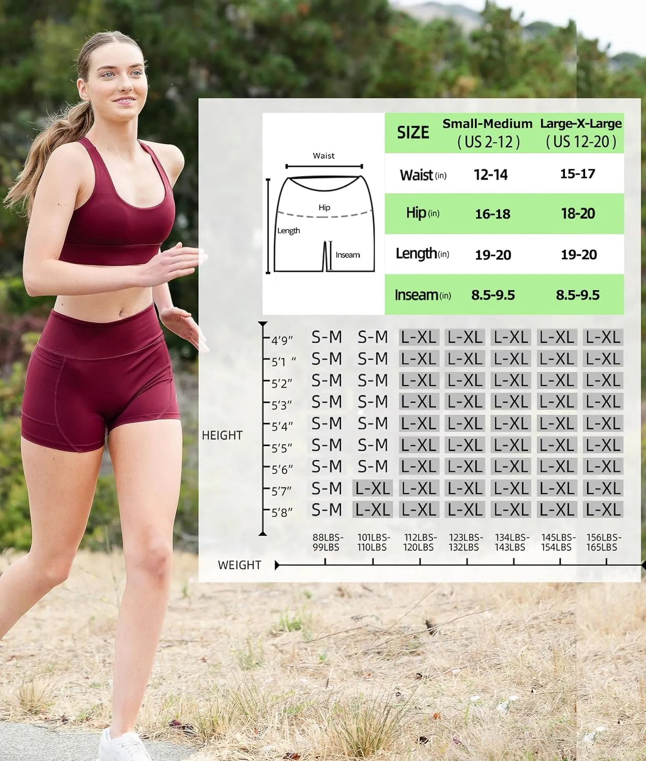 NEW YOUNG Biker Shorts Women with Pockets-5"/8" High Waisted Tummy Control Workout Gym Running Yoga Shorts