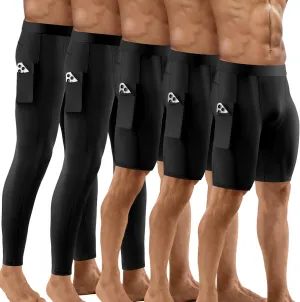 Niksa 1/2/4/5 Pack Compression Shorts Men, Spandex Running Shorts Athletic Workout Sport Performance Baselayer Underwear