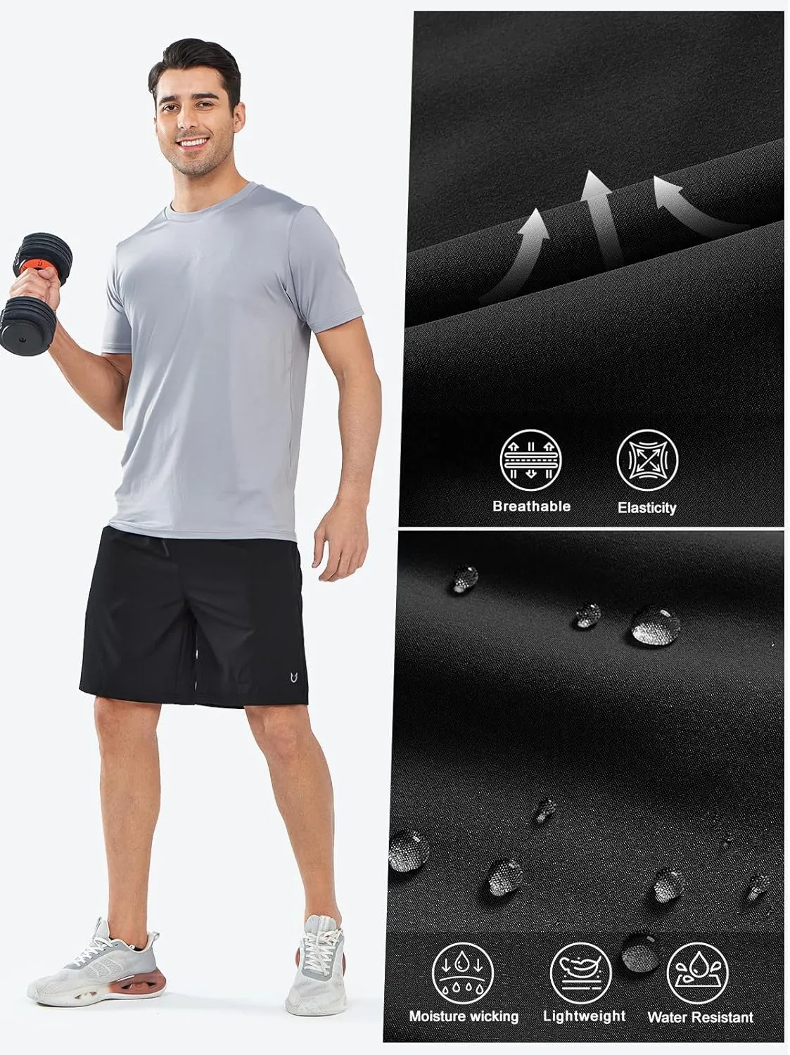 NORTHYARD Men's Athletic Running Shorts Quick Dry Workout Shorts Lightweight Sports Gym Basketball 7"/ 9"/ 5" Hiking Tennis