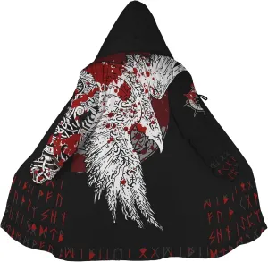 Odin's Raven Coats Unisex Warm Soft Cloak Yggdrasil 3D Print Hip Hop Coat Parka Viking Reenactment Windbreaker Jacket