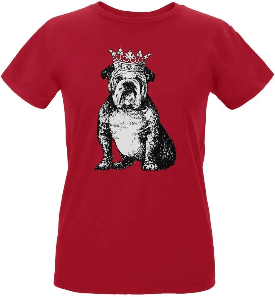 Old Glory British Bulldog Crown Womens Organic T Shirt