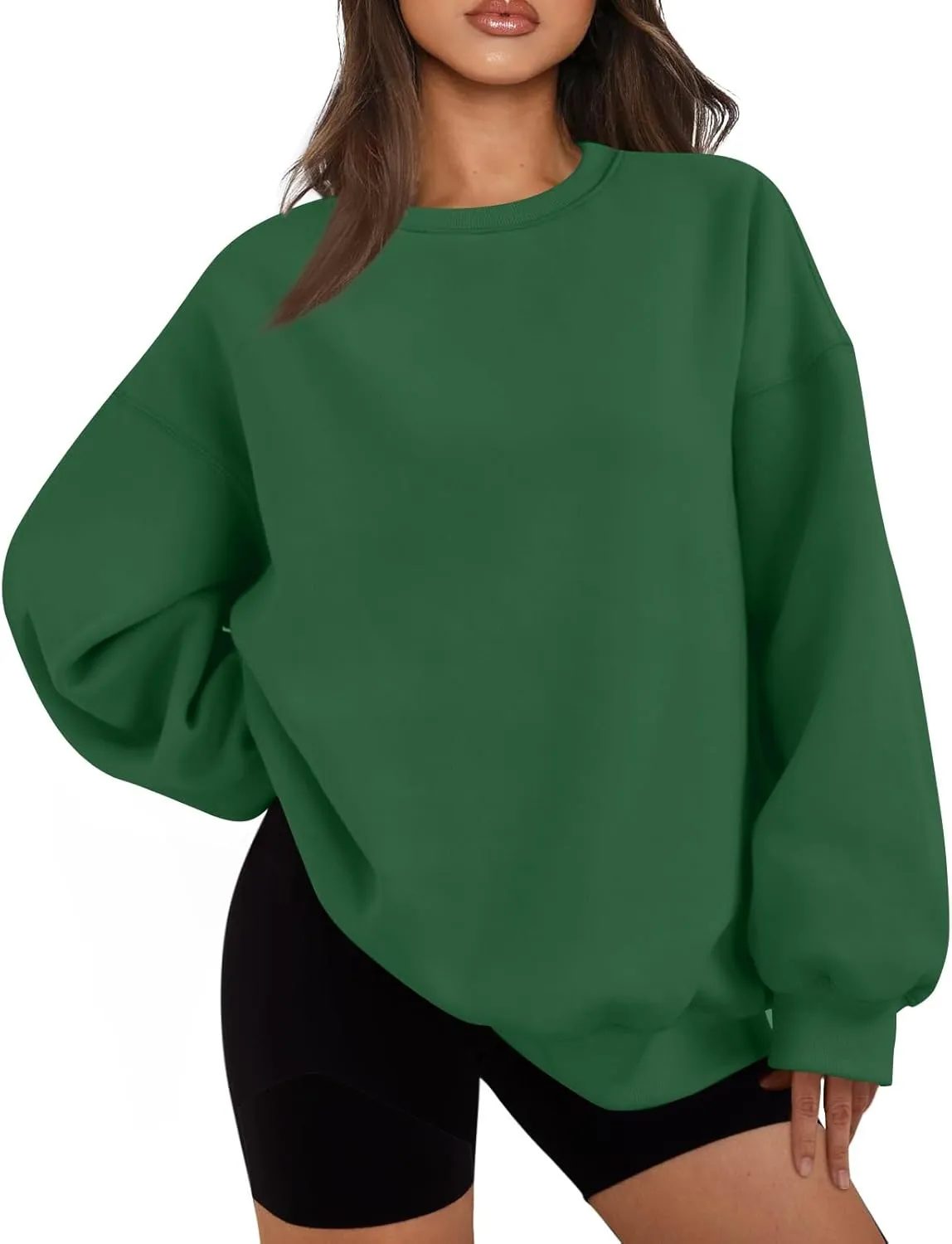 Oversized Sweatshirt for Women Trendy Crewneck Cute Sweatshirts Winter Preppy Comfrot Warm Soft Fleece Y2k Hoodie