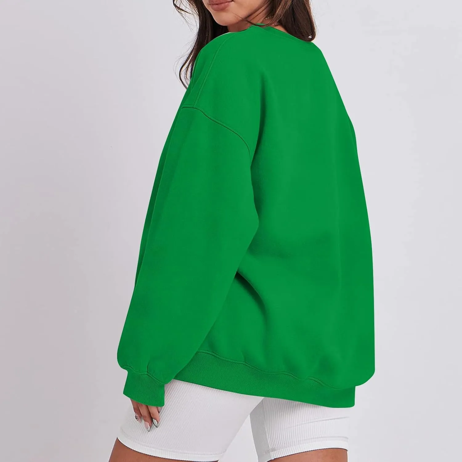 Oversized Sweatshirt for Women Trendy Crewneck Cute Sweatshirts Winter Preppy Comfrot Warm Soft Fleece Y2k Hoodie