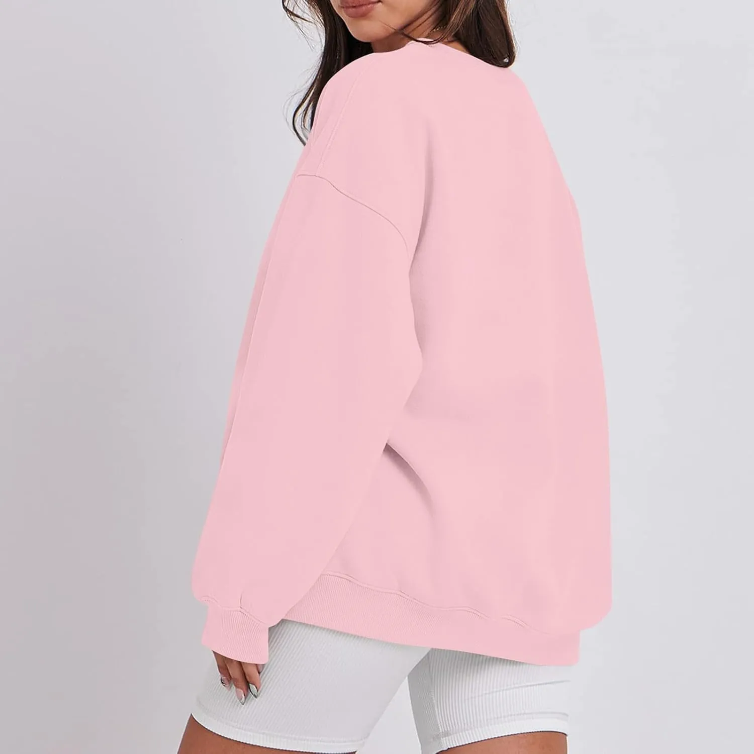 Oversized Sweatshirt for Women Trendy Crewneck Cute Sweatshirts Winter Preppy Comfrot Warm Soft Fleece Y2k Hoodie
