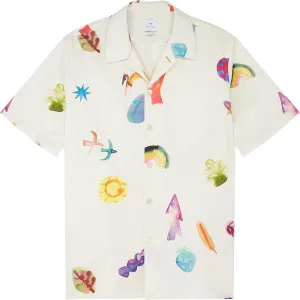 Paul Smith Ps Mens Ss Casual Fit Watercolor Shirt