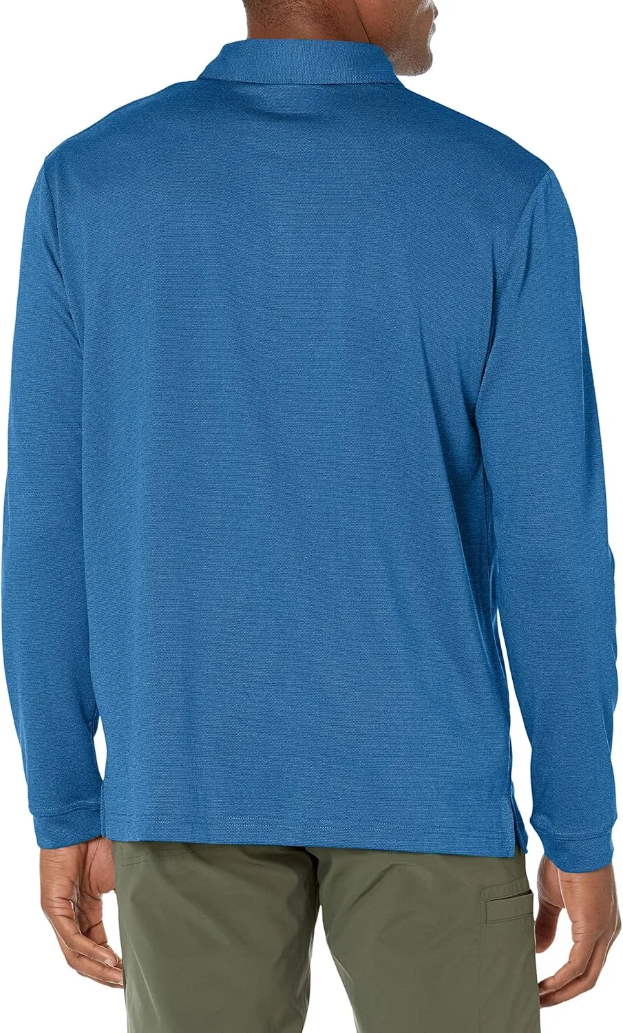 PGA TOUR Men's Long Sleeve Micro Birdseye Polo Shirt