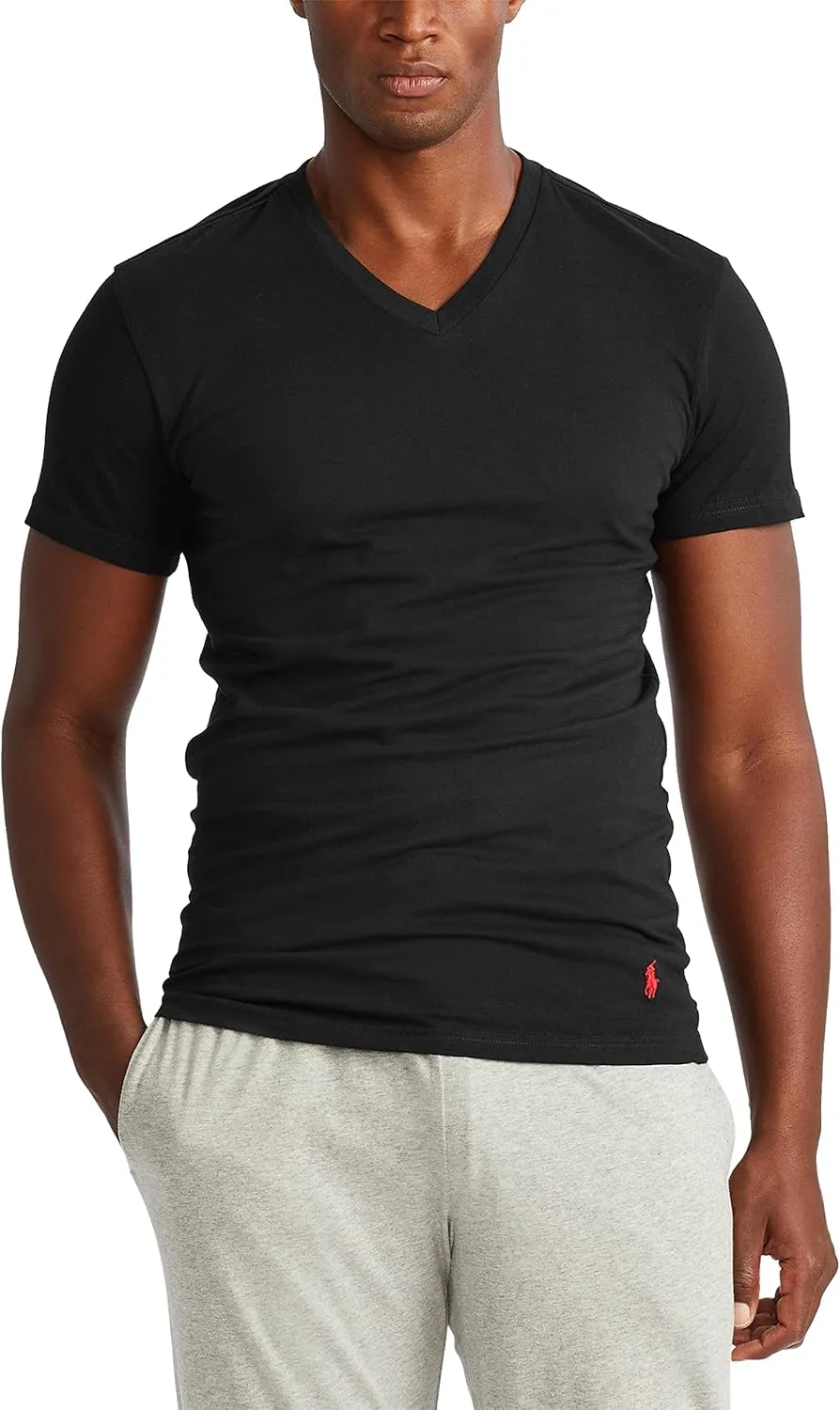 Polo Ralph Lauren Men's Slim Fit Cotton V-neck Undershirt 3-pack