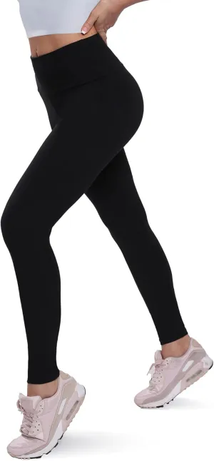 QGGQDD Fleece Lined Leggings Women - Black Tummy Control High Waisted Winter Thermal Warm Soft Yoga Pants for Workout