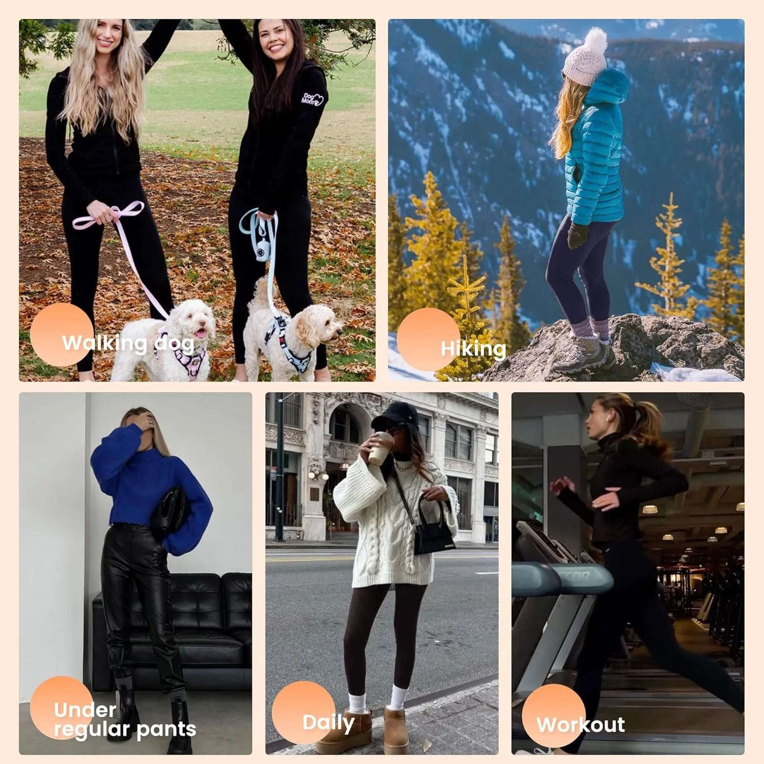 QGGQDD Fleece Lined Leggings Women - Black Tummy Control High Waisted Winter Thermal Warm Soft Yoga Pants for Workout
