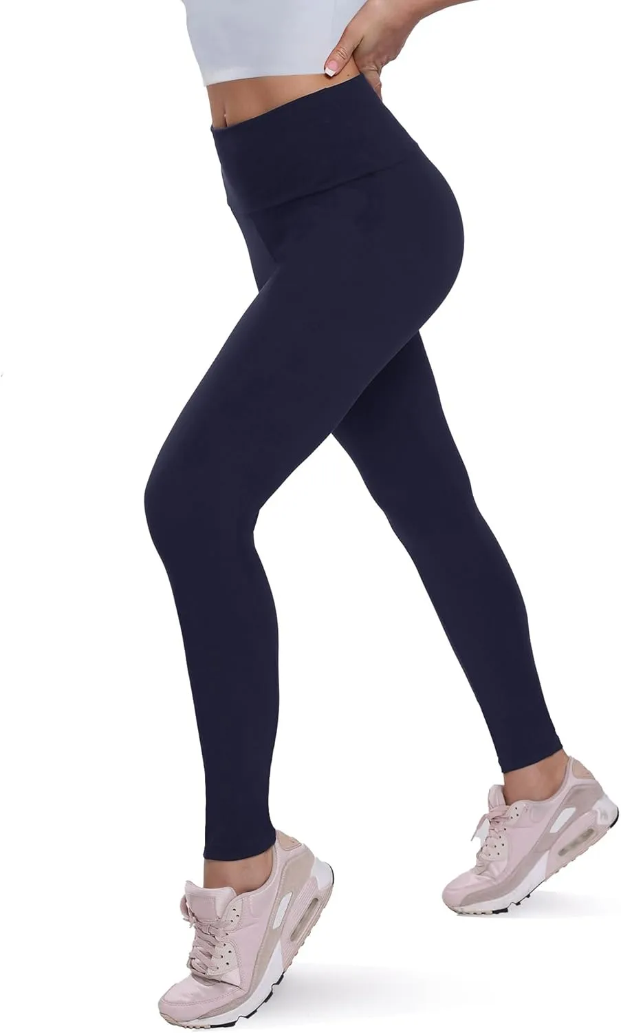 QGGQDD Fleece Lined Leggings Women - Black Tummy Control High Waisted Winter Thermal Warm Soft Yoga Pants for Workout