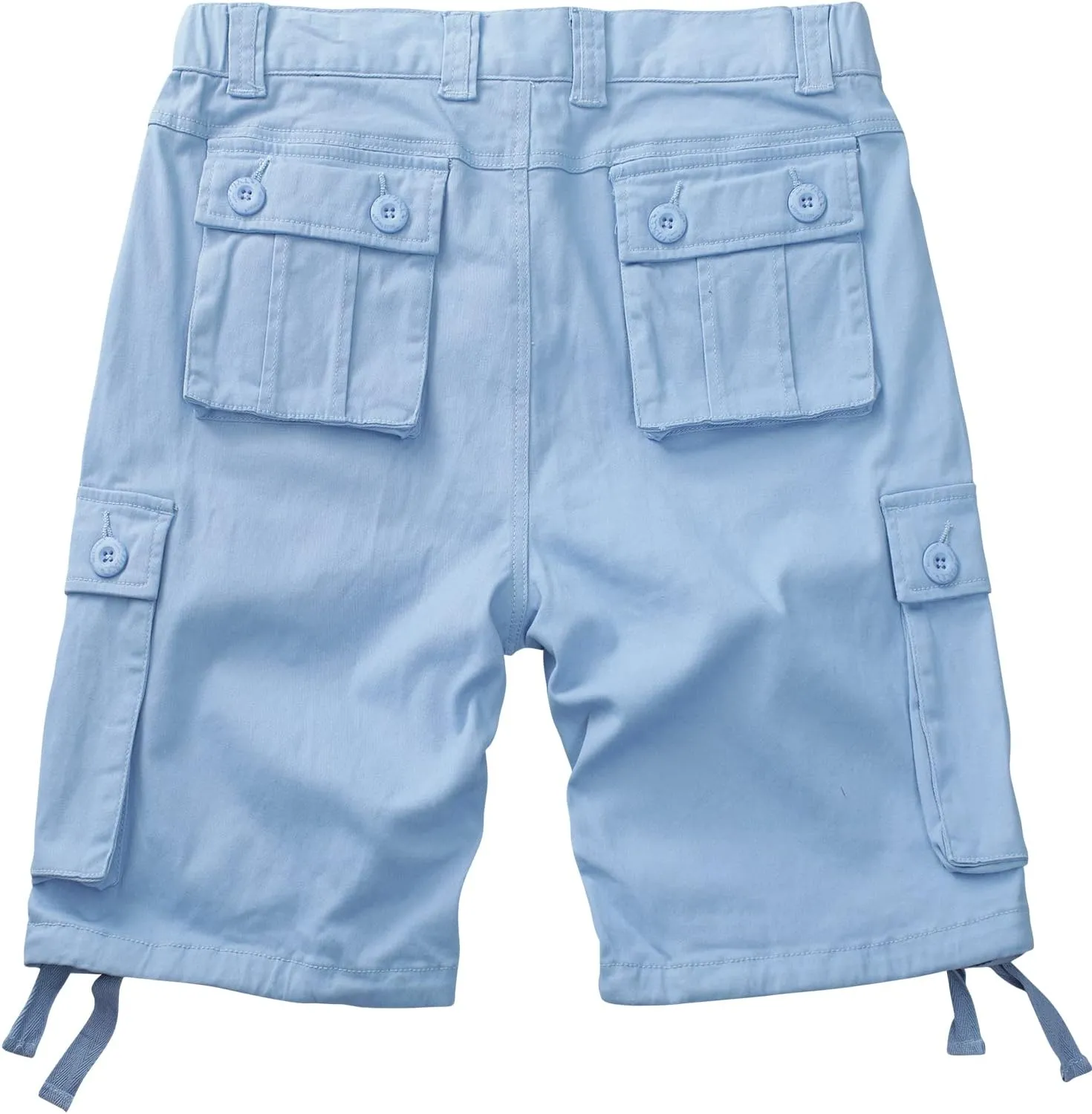 Raroauf Women's Cotton Casual Multi-Pockets Relaxe-Fit Twill Bermuda Cargo Shorts