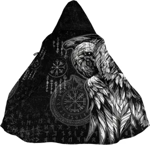 Raven Tattoos Womens Winter Jacket World Tree Stylish Coats with Hood Winter Warm Soft Trench Coat Windbreaker Jacket