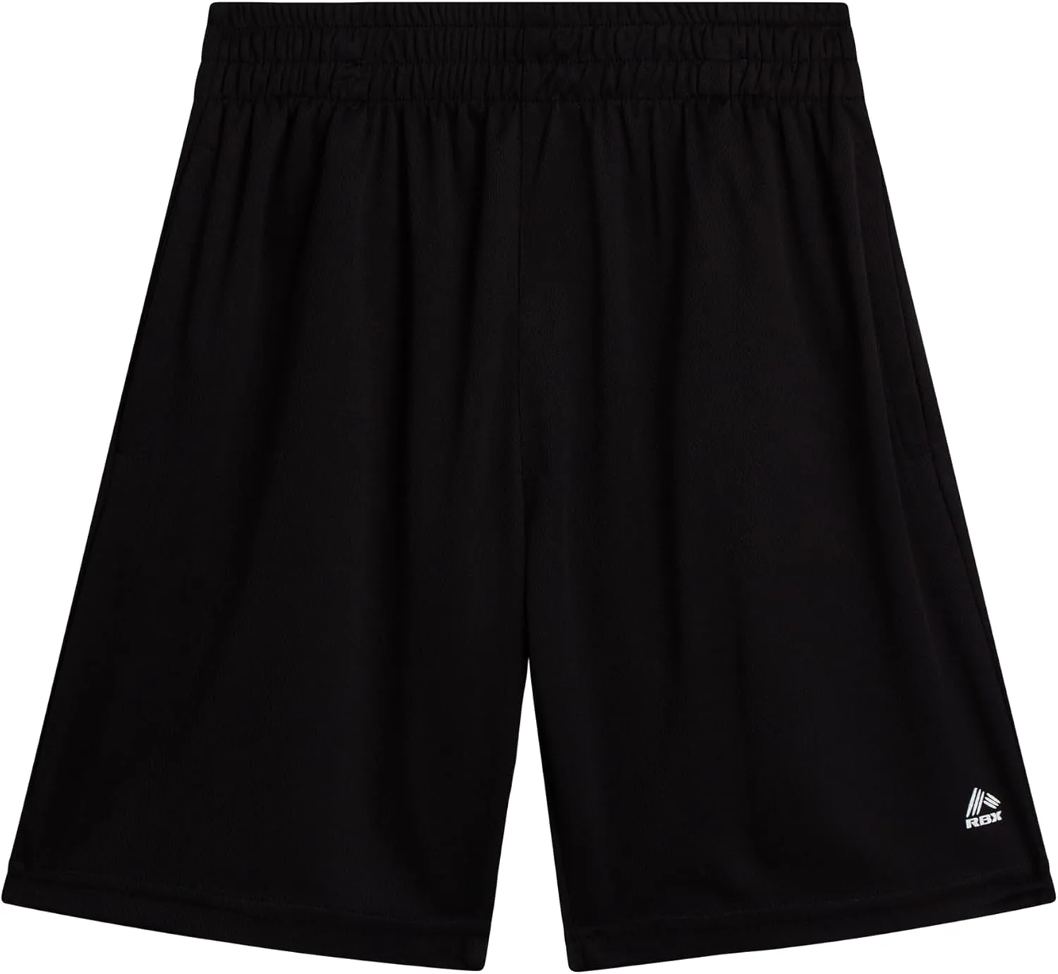 RBX Boys' Active Shorts - 5 Pack Sports Performance Mesh Gym Shorts with Elastic Waistband and Heat Seal Logo (Sizes: 8-16)