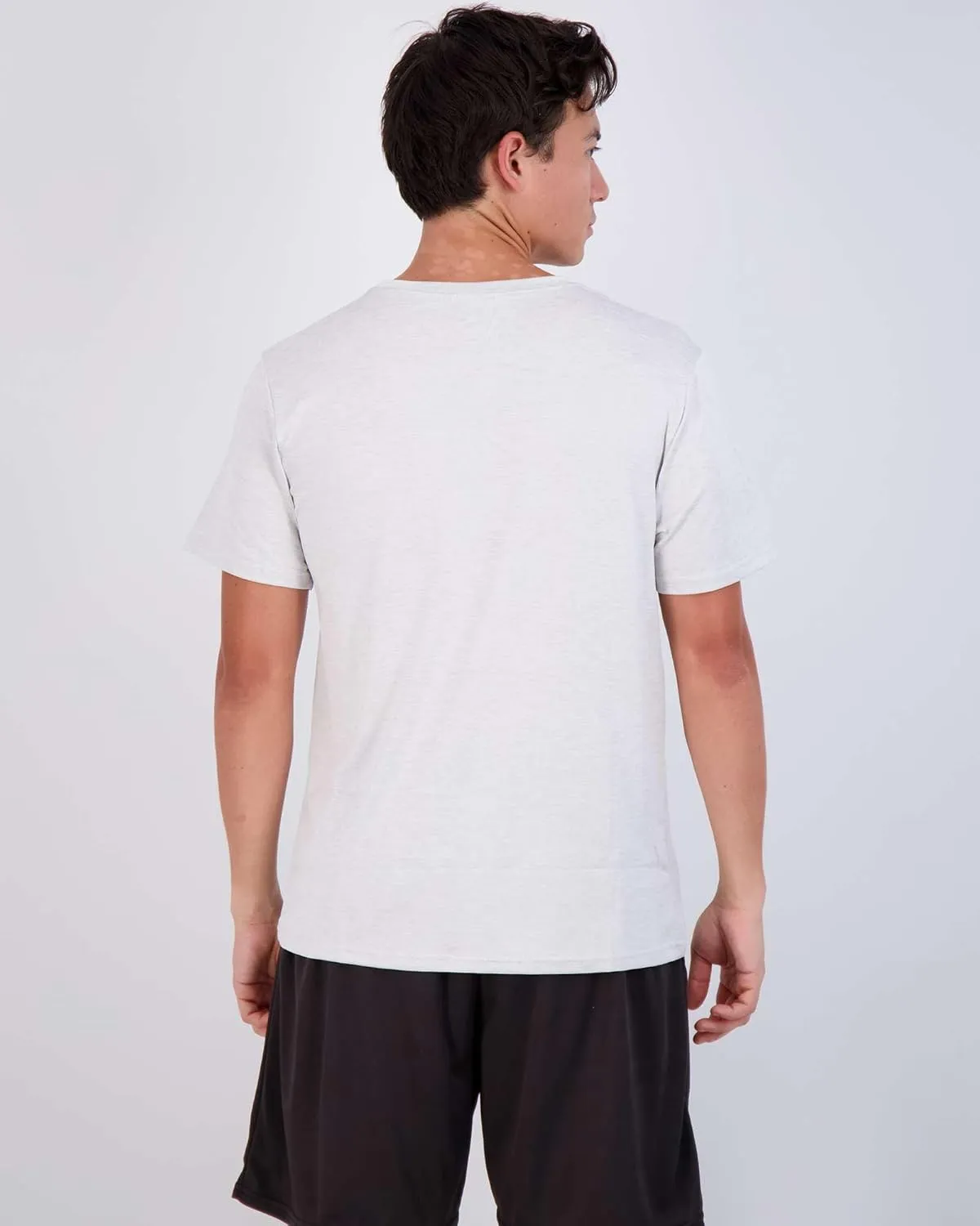 Real Essentials 5 Pack: Mens Short Sleeve Dry Fit Active Crew Neck T Shirt - Athletic Running Gym Workout Tee Tops