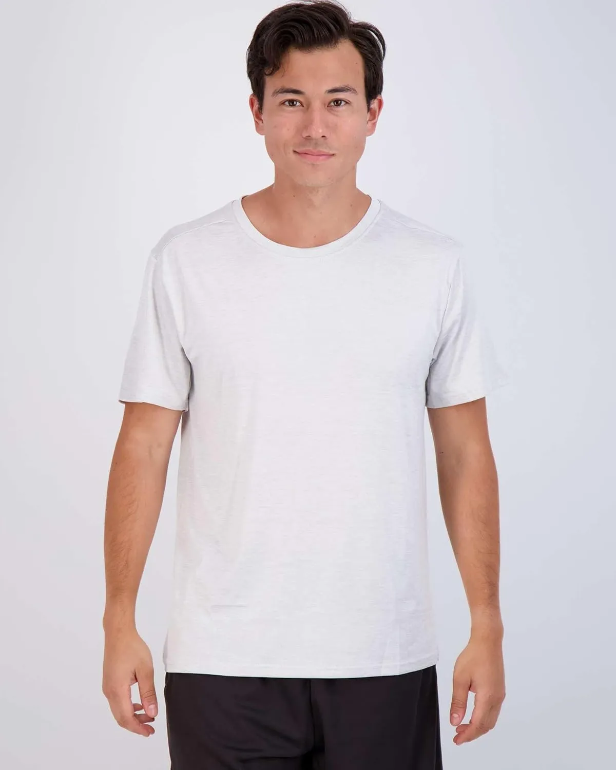 Real Essentials 5 Pack: Mens Short Sleeve Dry Fit Active Crew Neck T Shirt - Athletic Running Gym Workout Tee Tops