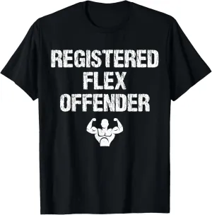 Registered Flex Offender Funny Bodybuilding Workout Vintage T-Shirt