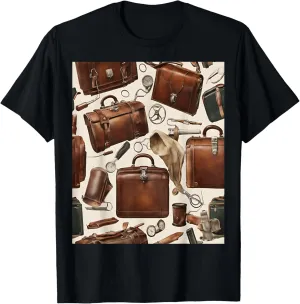 Retro Leather Doctor's Bag Vintage Carries Graphic T-Shirt