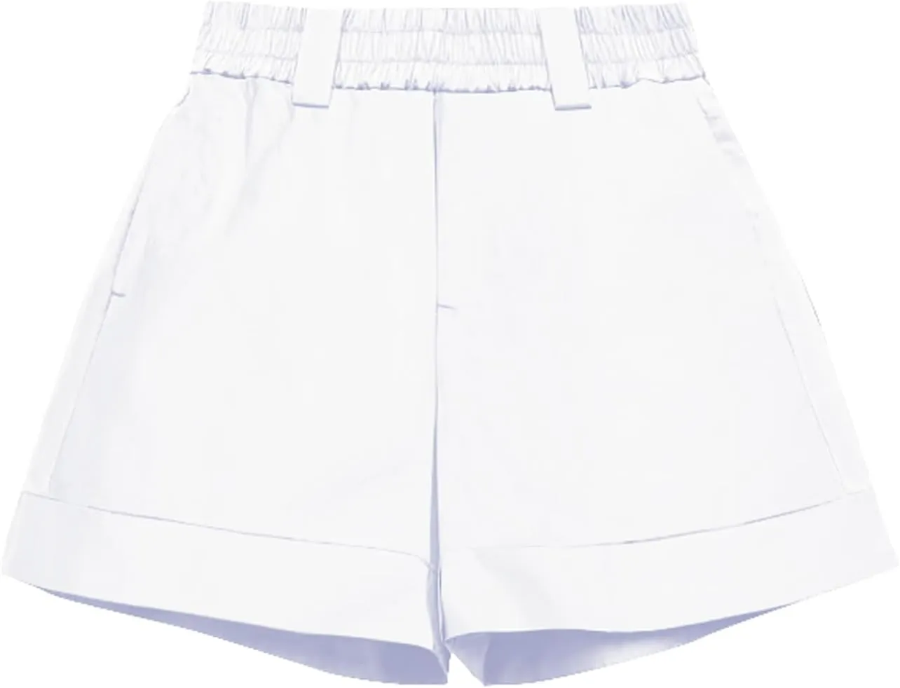 SESERAGI Womens Cotton Linen Shorts Trendy 2024 Casual Summer Elastic Waist Wide Leg Short with Pockets
