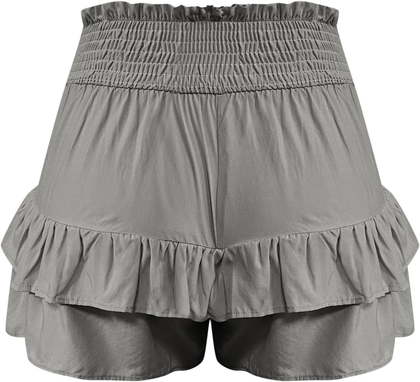 Shorts for Women Trendy Summer High Waisted Ruffle Tiered Skirt Skorts Dressy Casual Cute Flowy Beach Vacation Shorts