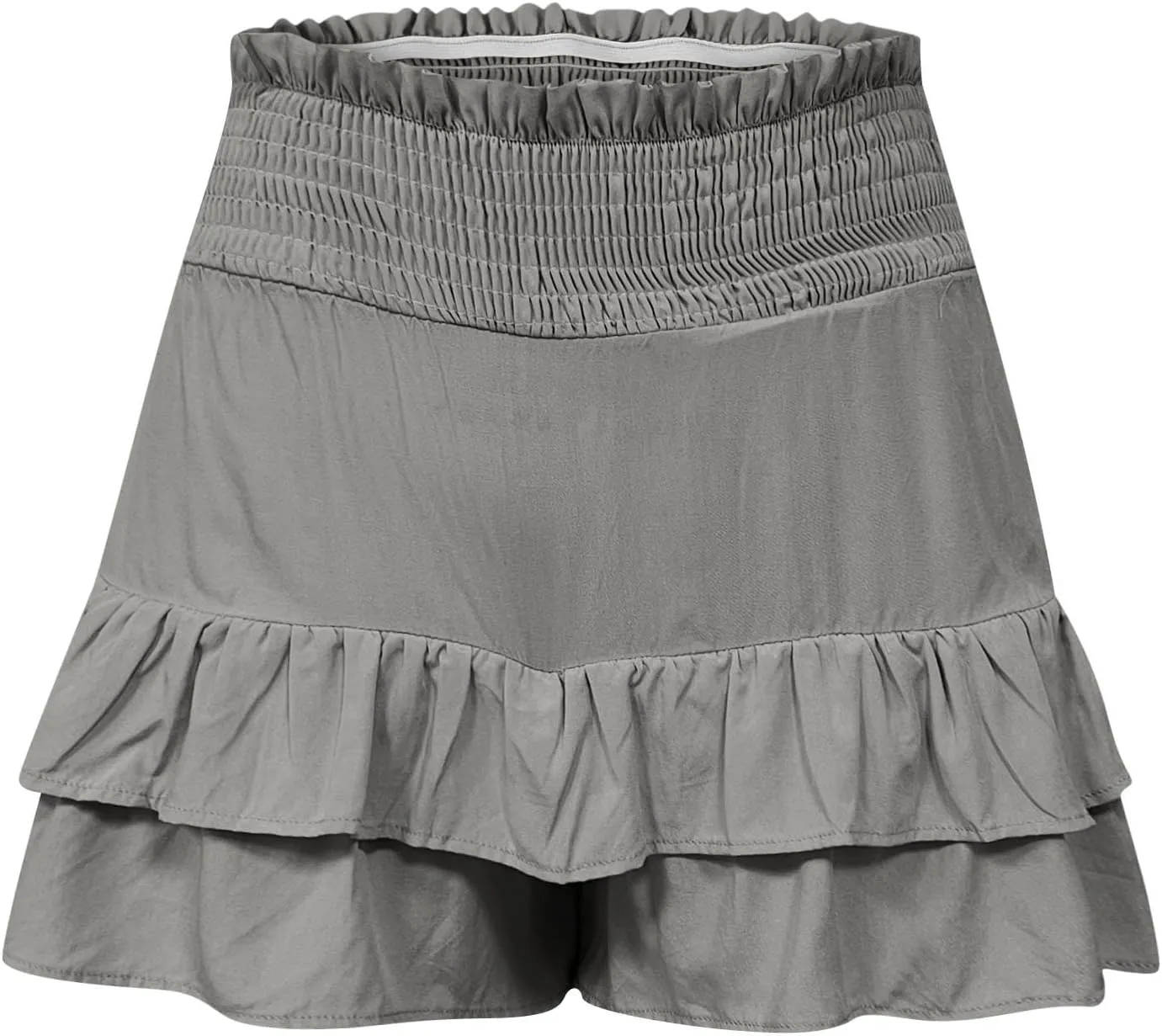 Shorts for Women Trendy Summer High Waisted Ruffle Tiered Skirt Skorts Dressy Casual Cute Flowy Beach Vacation Shorts
