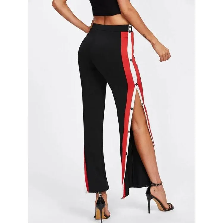 Side button tapped pants