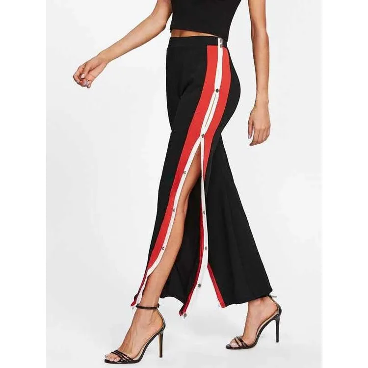 Side button tapped pants