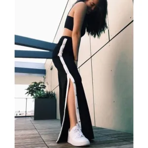 Side button tapped pants
