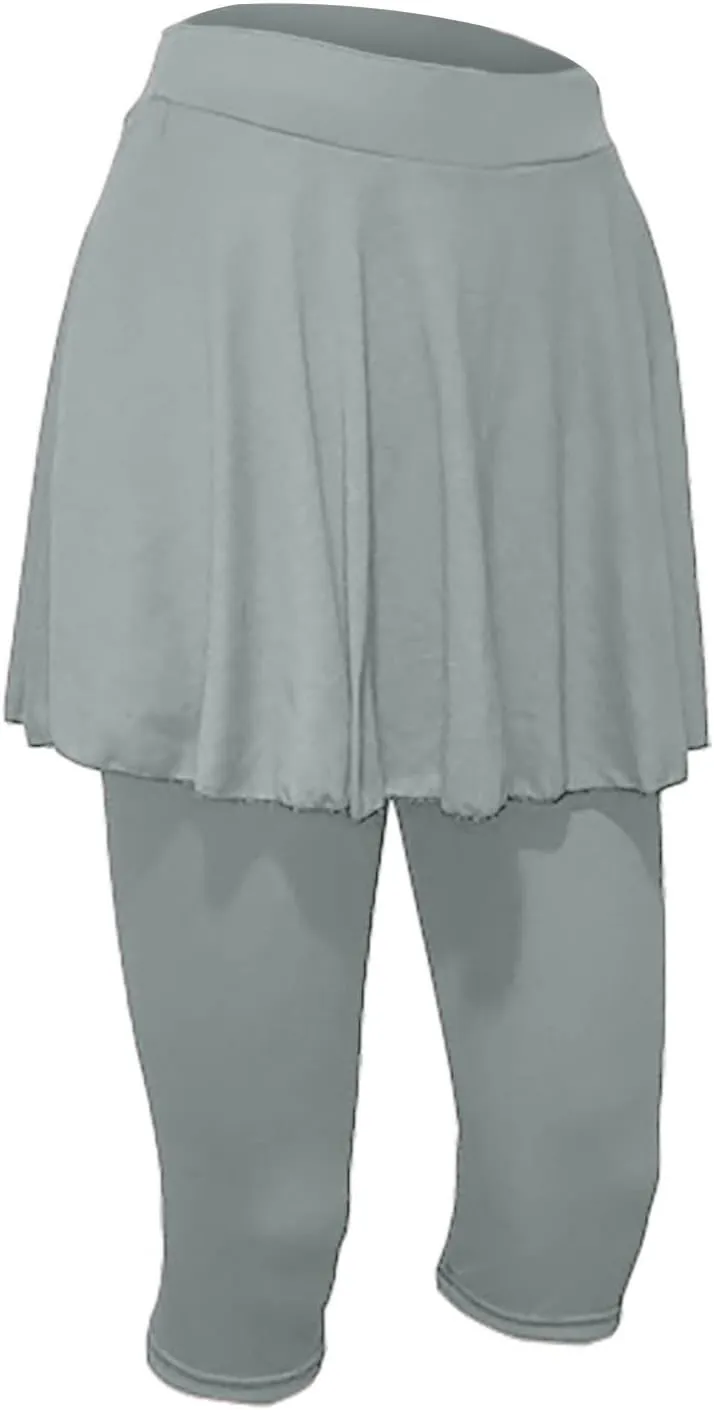Skirted Leggings for Women Tennis Golf Skorts Capris Gym Tennis Yoga Legging with Skirts Sports Running Pickleball