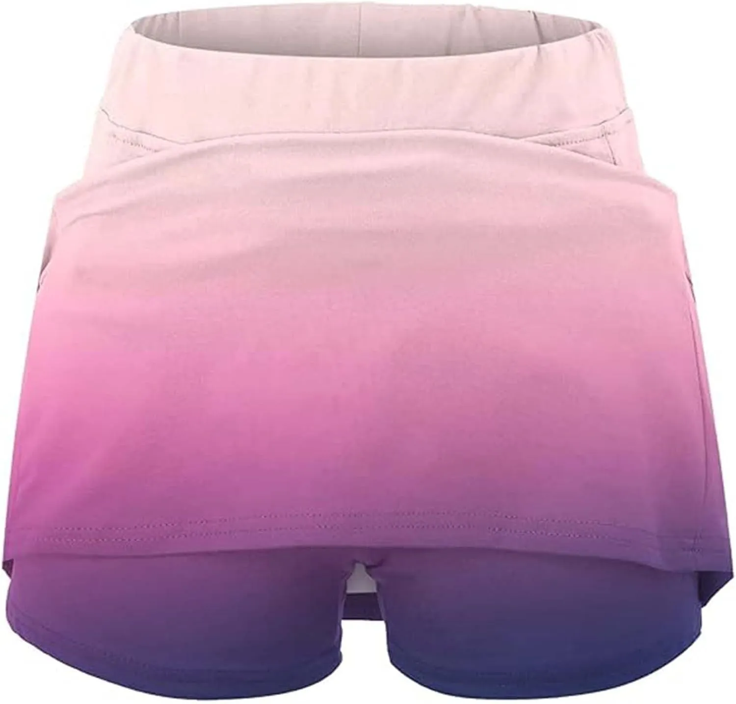 Skorts for Women Dressy Casual Gradient Tennis Skirt with Shorts Underneath Womens Athletic Skorts with Pockets Tummy Control
