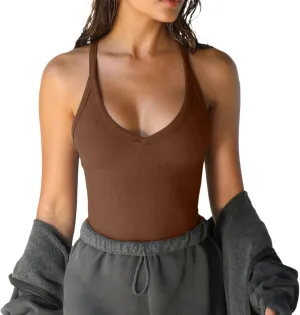 Sleeveless Workout Tops for Women U Neck Racerback Classic Tank Tops Slim Fit Camisole 2024 Ladies Shaping Tops