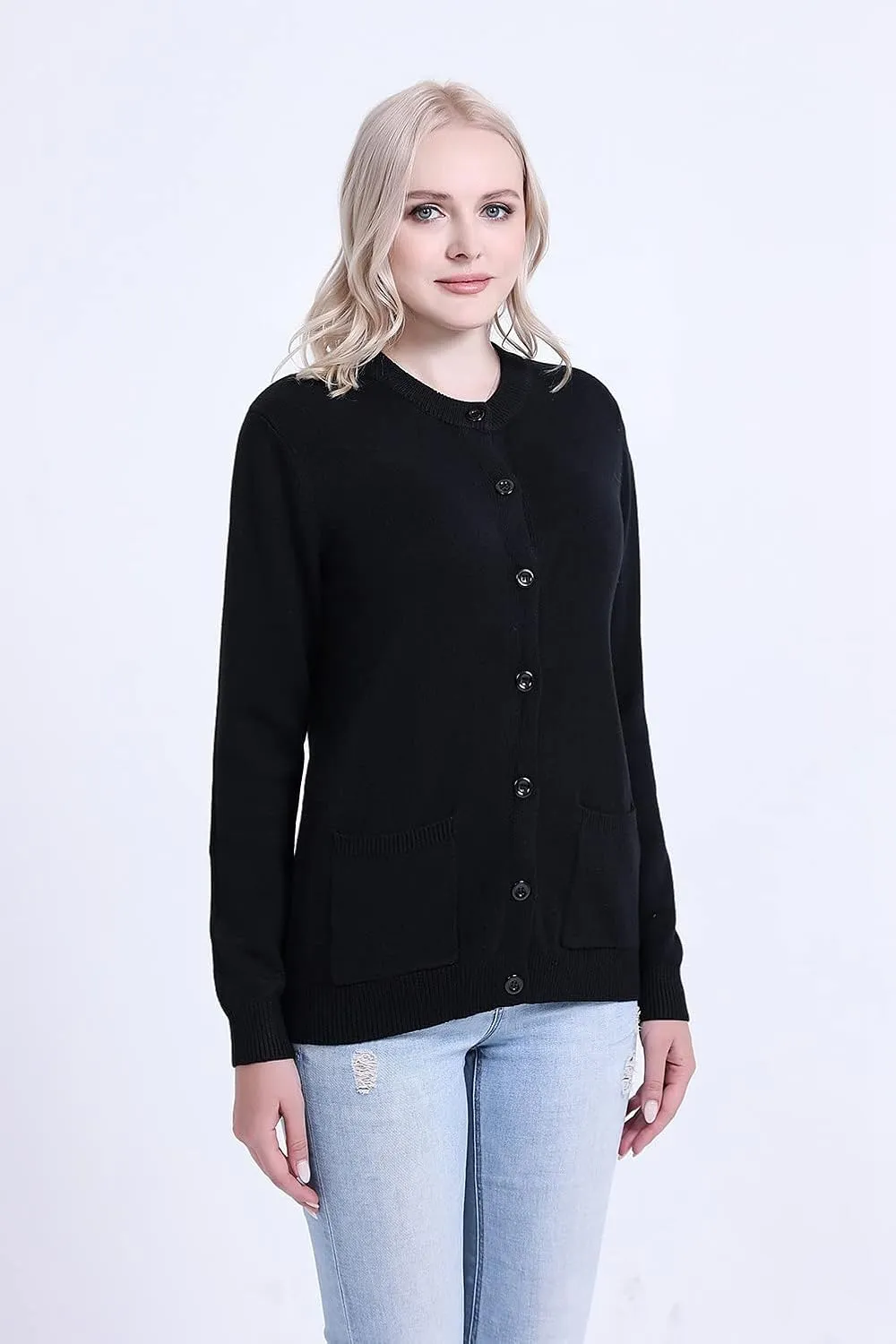 SMILING PINKER Womens Cardigan Sweater Button Down Thick and Soft Mother Grandmother Gift